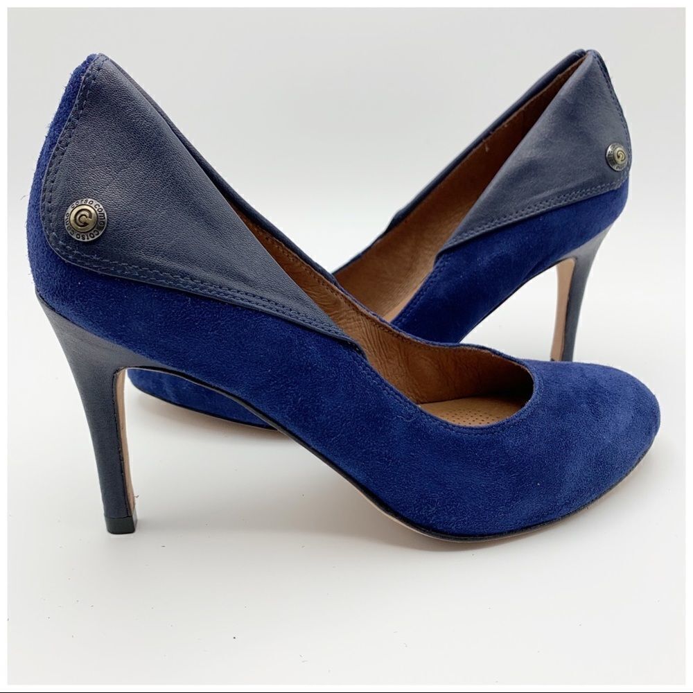 Corso Como Blue Suede/Leather Stiletto Pumps Sz‎ 6.5 EUC